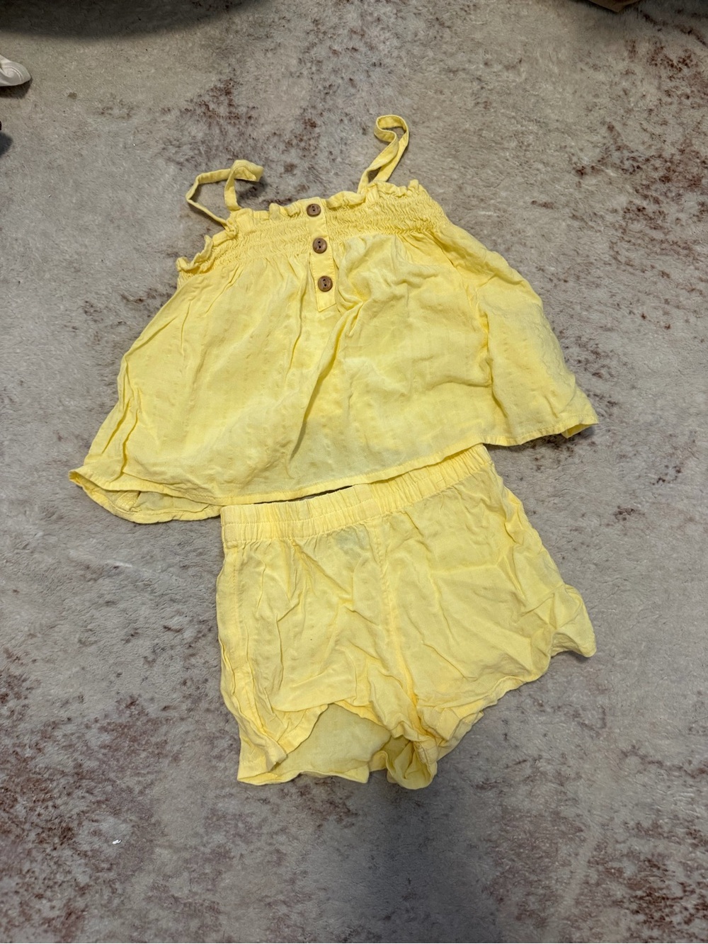 Old Navy Yellow Smocked Tank Top Set